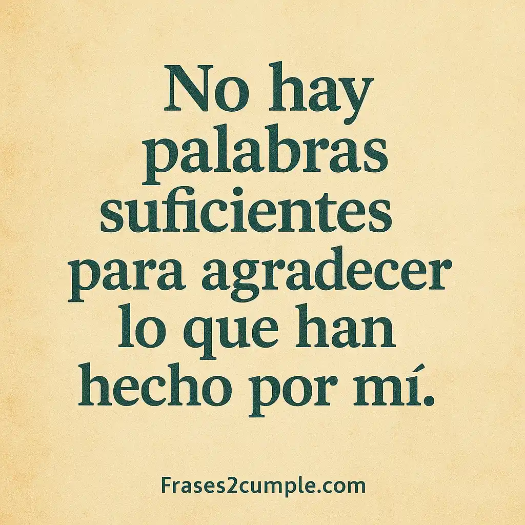 Frase de agradecimiento a un familiar