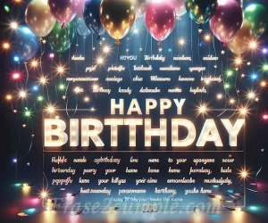 Imagen de fondo con luces y globos de colores brillantes