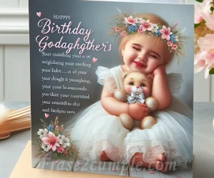 Selección de frases emotivas y encantadoras para celebrar el cumpleaños de tu ahijada con amor y alegría.