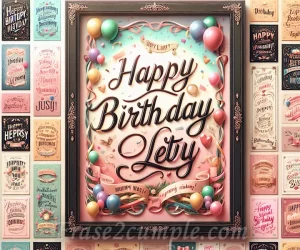 Amplia colección de frases para celebrar el cumpleaños de Lety con alegría y cariño. ¡Elige la ideal para expresar tus buenos deseos!