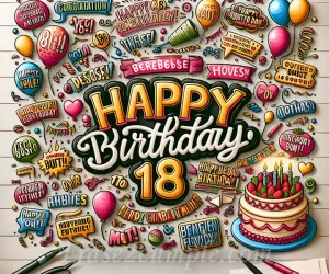 Imagen con diferentes frases de felicitación para celebrar los 18 años de una persona especial