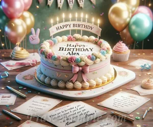 Imágenes con frases de cumpleaños personalizadas para celebrar a ALEX en su día especial