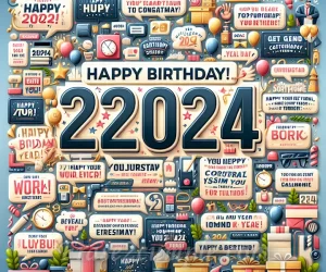 Imagen con variedad de frases de cumpleaños para felicitar a un colega en el 2024.