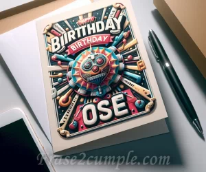 Imagen de una tarjeta de cumpleaños creativa con un diseño único y colorido para felicitar a José de manera original en su cumpleaños.