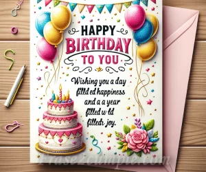 Imagen de una tarjeta de cumpleaños con mensaje de felicitación para Sara.