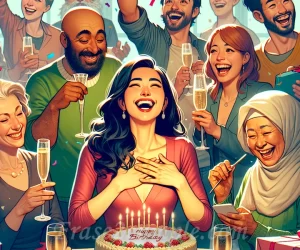 'Festejando el cumpleaños de Vero con mucha emoción y alegría'.
