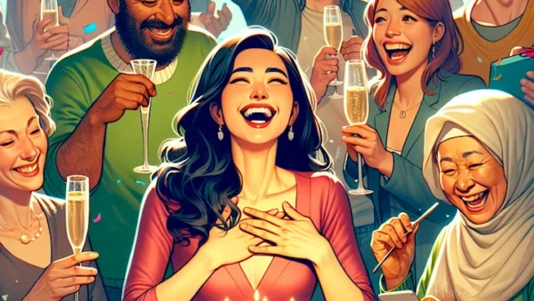 'Festejando el cumpleaños de Vero con mucha emoción y alegría'.