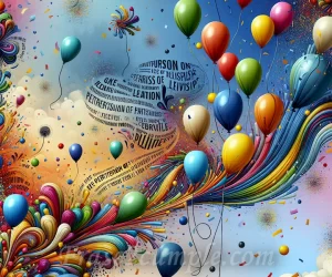 Imagen: Una colorida ilustración de globos y confeti celebrando la vida