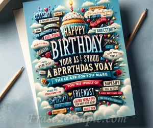 Imagen de una tarjeta de cumpleaños con frases emotivas y significativas para una amiga especial