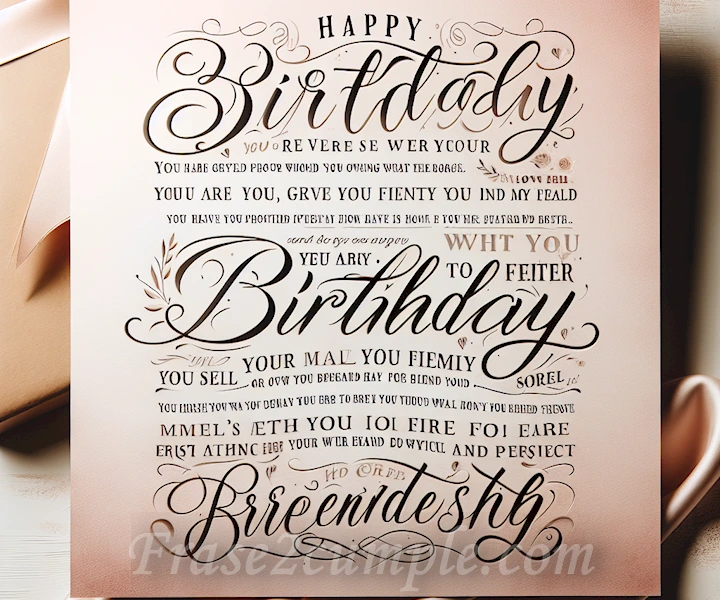 Imagen con fondo de colores suaves y tipografía elegante, ilustrando frases emotivas de cumpleaños para una amiga querida.
